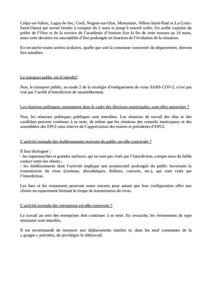 FAQ Coronavirus