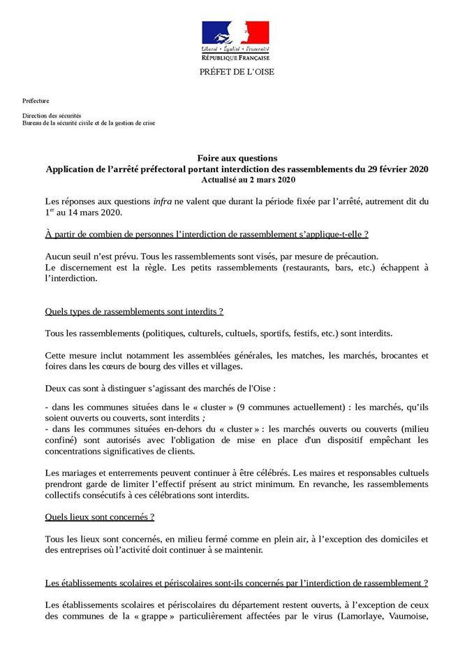 FAQ Coronavirus